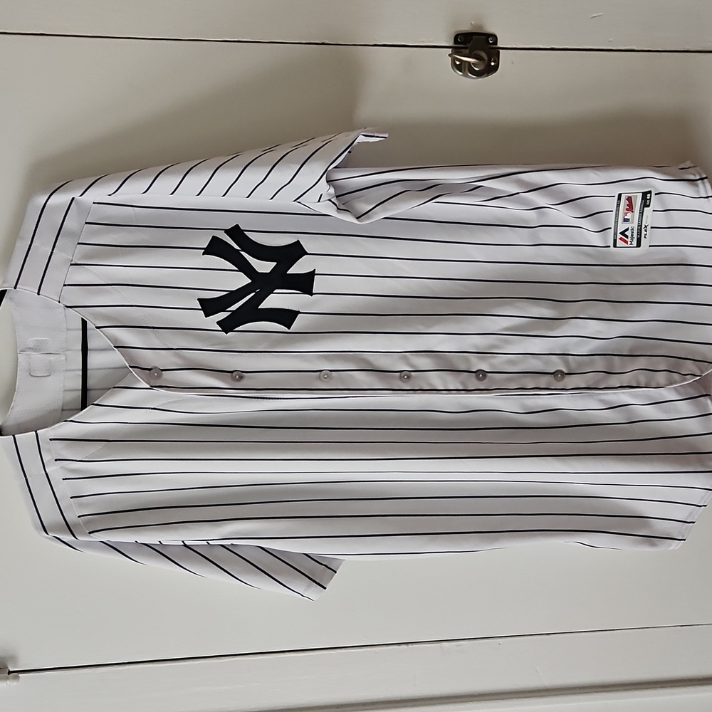 NY YANKEE 24 Gary Sanches Signed Majestic Baseball Jersey Size 48